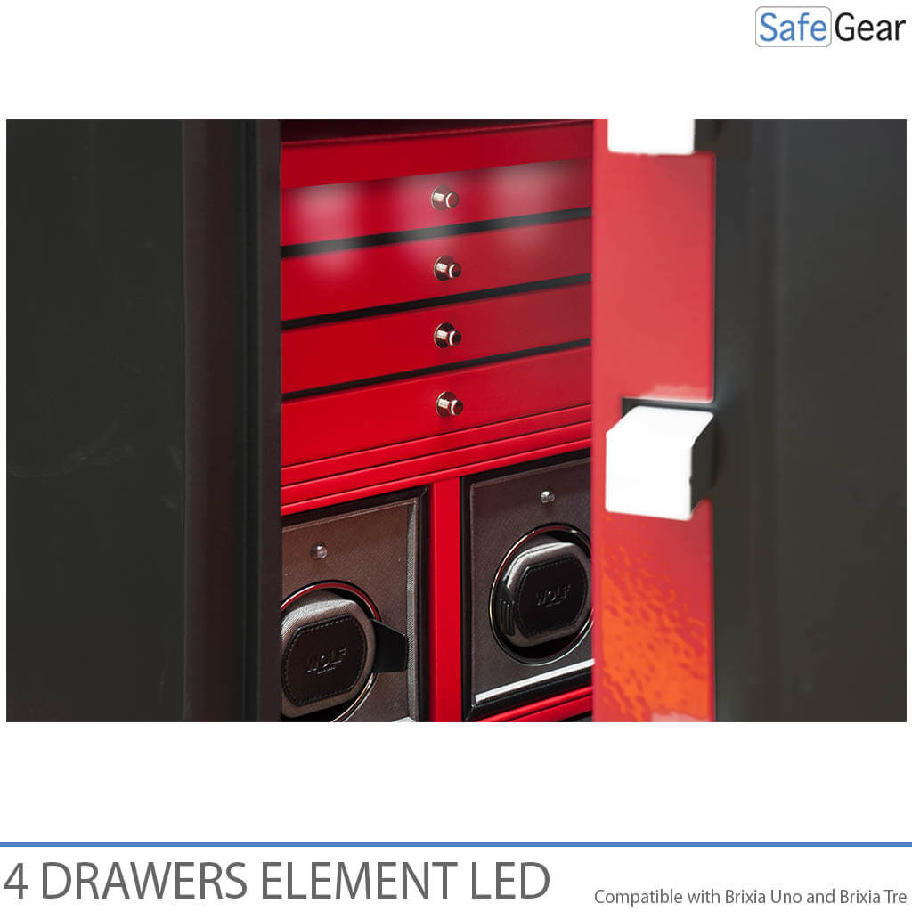 Brixia Tre LED light organizer with 4 drawers for size 7-8