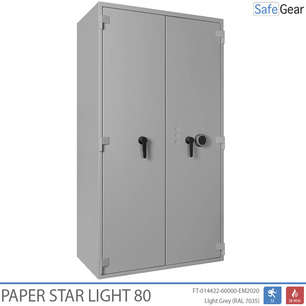 Paper Star Light two-door document safe, closed
