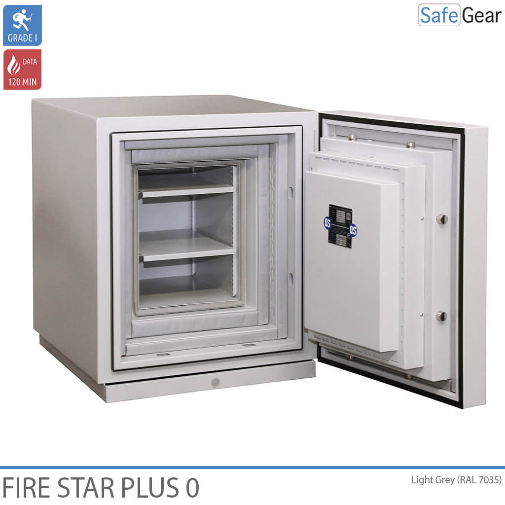 Fire Star Plus 0 Feuerfester Datenträgertresor (44 LTO) – Einbruchschutz Klasse I / Feuerwiderstand 120 min