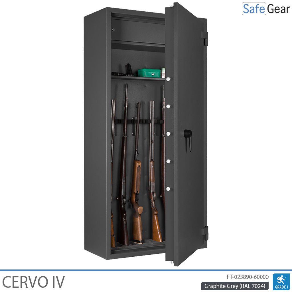 Cervo IV – Waffenraum – (14 Gewehre) – Einbruchprüfung Klasse 1