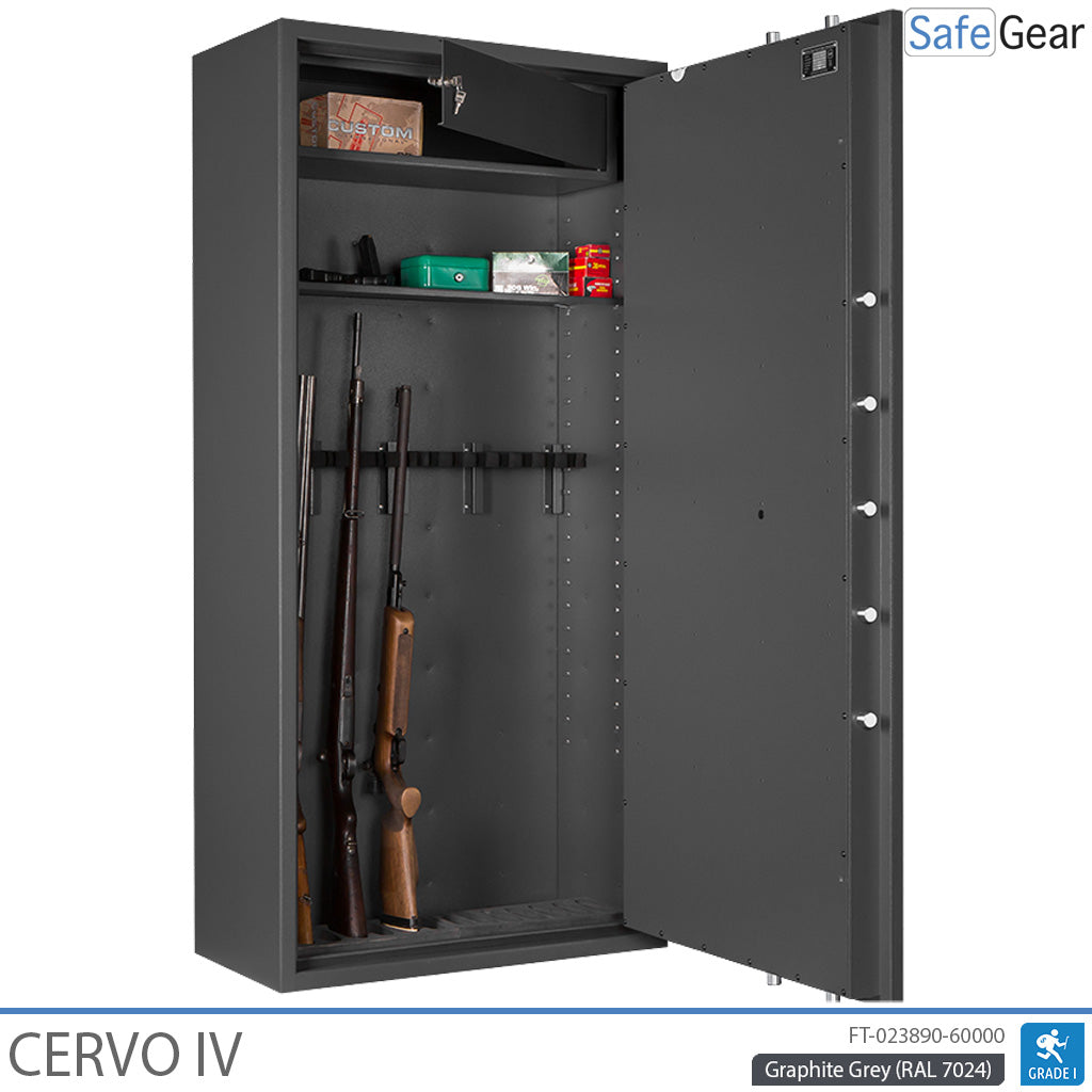 Cervo IV – Waffenraum – (14 Gewehre) – Einbruchprüfung Klasse 1