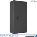 Cervo V Multi Set gun safe in Graphite Grey, door closed