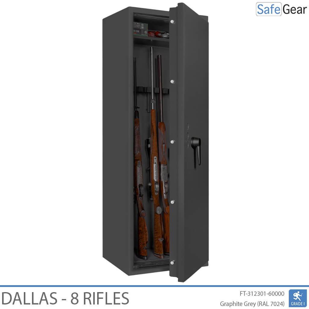 Dallas – Waffenschrank (8 Gewehre) – Einbruchschutz Klasse 1