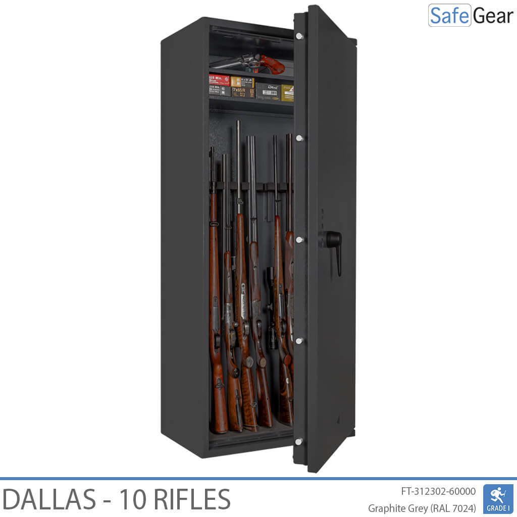 Dallas – Waffenschrank (10 Gewehre) – Einbruchschutz Klasse 1