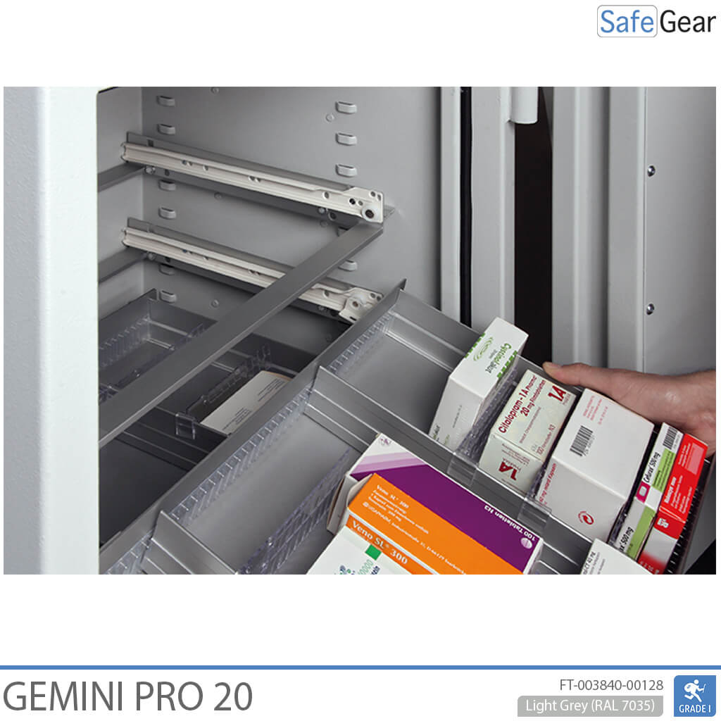 Gemini Pro 20 – Apothekentresor (141 Liter) – 4 Schubladen – Einbruchschutzklasse I