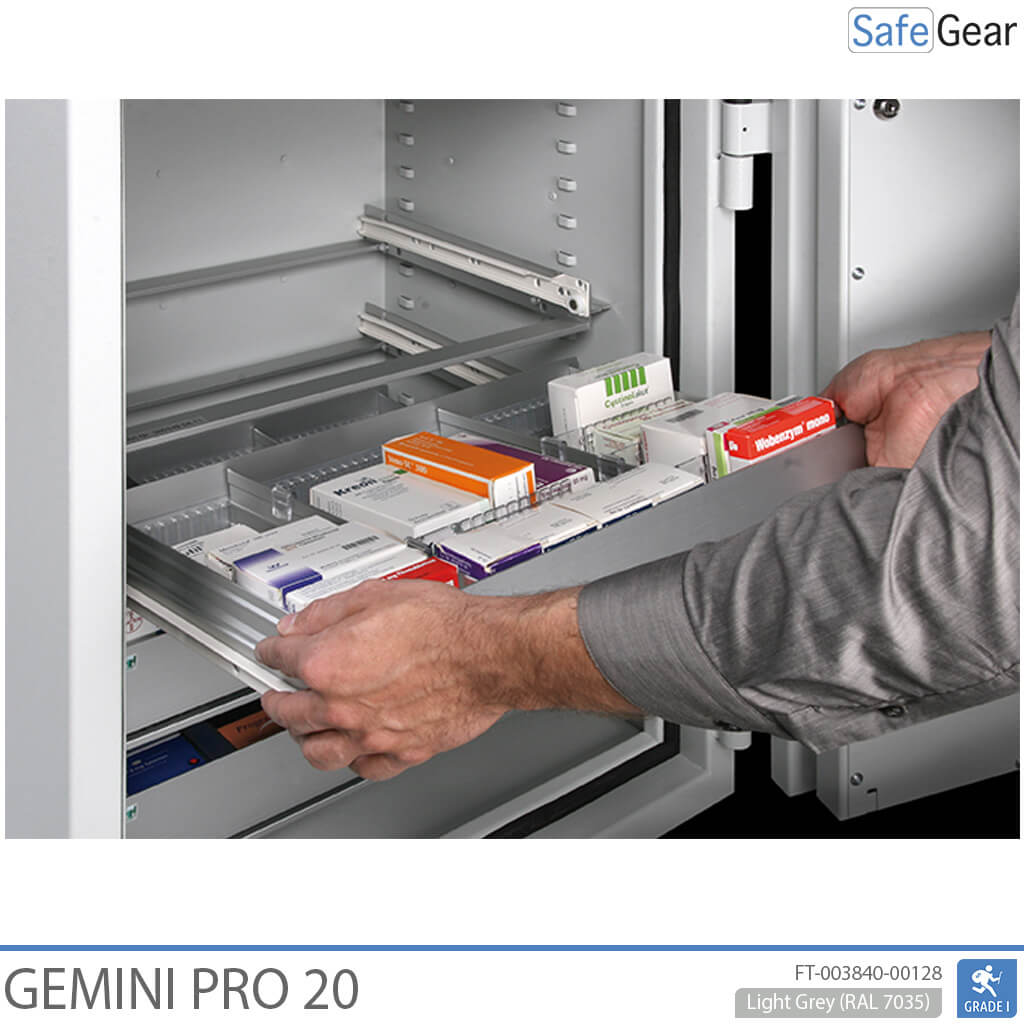 Gemini Pro 20 – Apothekentresor (141 Liter) – 4 Schubladen – Einbruchschutzklasse I