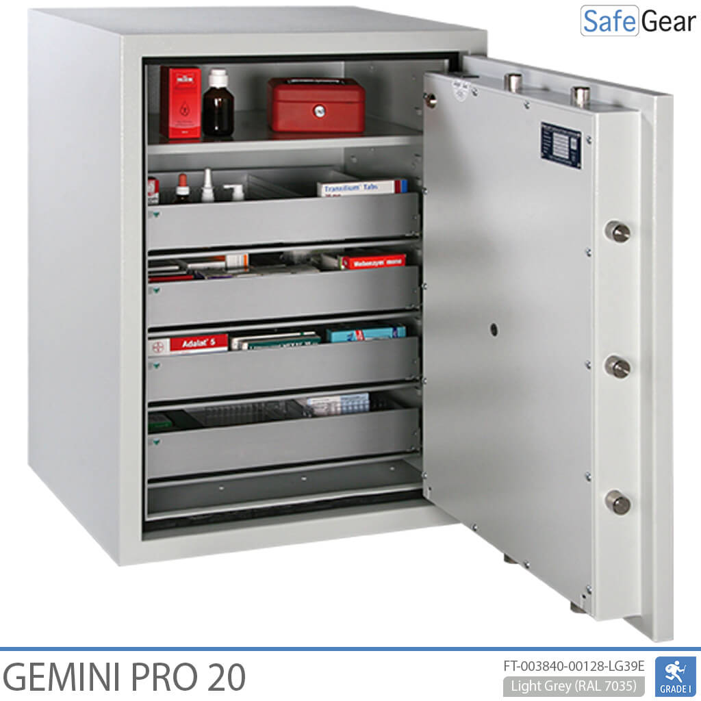Gemini Pro 40 – Apothekentresor (180 Liter) – 6 Schubladen – Einbruchprüfung Klasse I