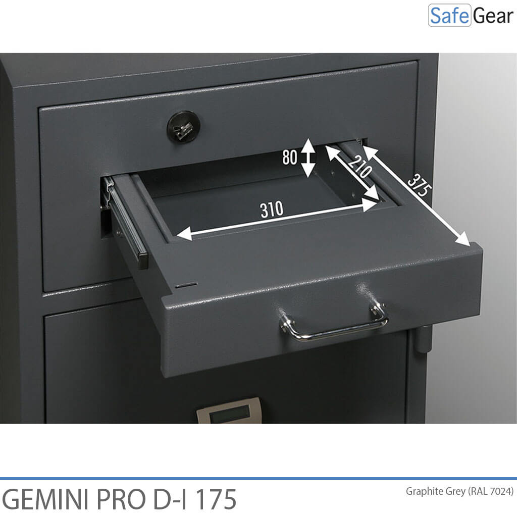 Gemini Pro D-I 340 Deposit Safe (384 L) - Burglary Test D-I - Key Lock