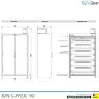 ION-CLASSIC-90 Batterieschrank Pro 120 cm