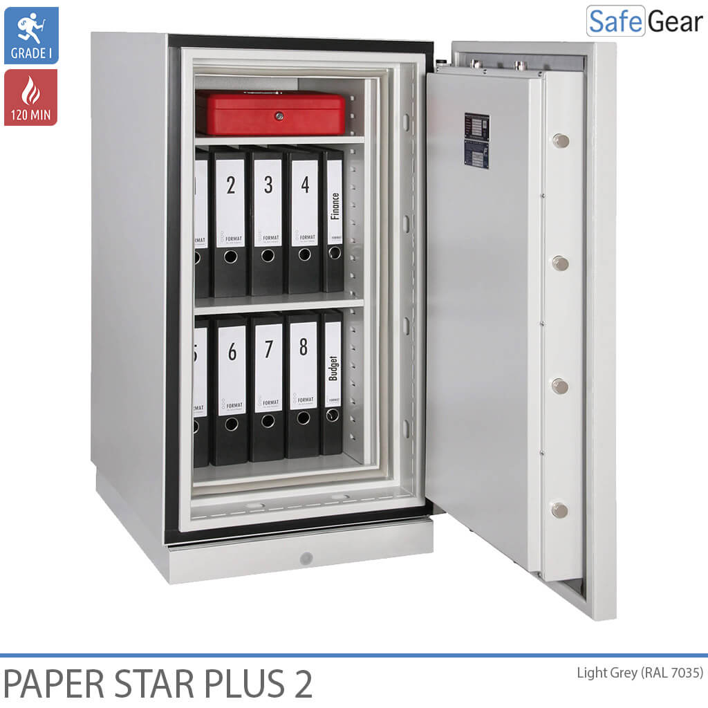 Paper Star Plus 2 Brandschrank (141 L) - Einbruchschutz Klasse I / Brandschutzprüfung 120 min