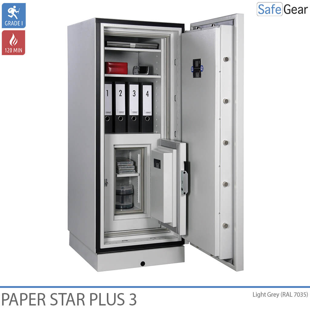 Paper Star Plus 3 Brandschrank (196 L) - Einbruchschutz Klasse I / Brandschutzprüfung 120 min
