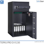Topas Pro D-II 230 Deposit Safe (229 L) - Burglary Test D-II - Key Lock