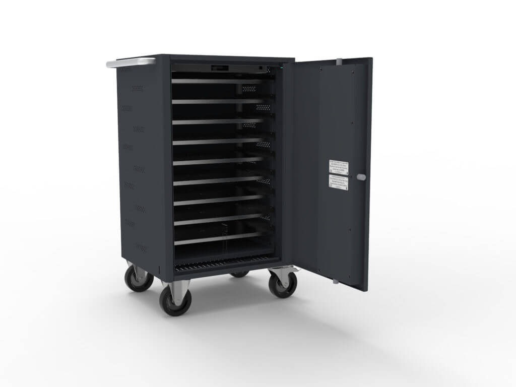 Guardian 1100 Computer Cart - 10 Laptops with Charging - Code Lock