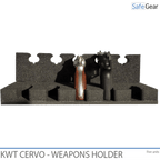 KWT Cervo foam holder for 5 handguns, with two handguns
